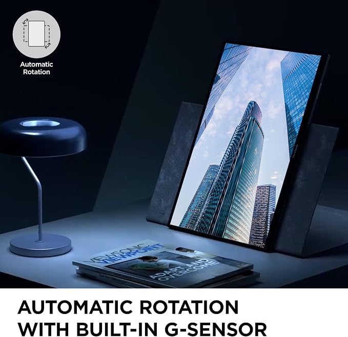ViewSonic VG1656-2K 16 Inch 1600p Portable Monitor, WQXGA IPS for Improved Workflows and Second Screen Productivity, Built-in Stand, 65W USB-C, mini HDMI, and Smart Cover Inputs