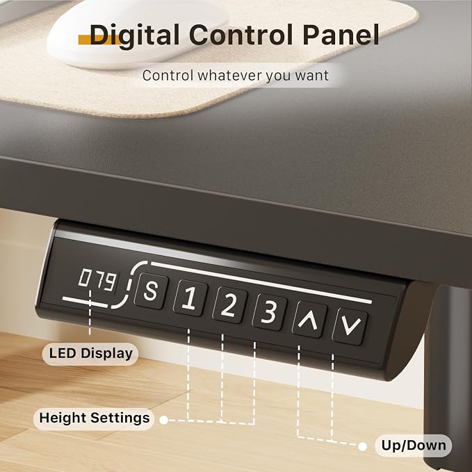 JOY worker Small Electric Stand Up Desk, 40" Whole Piece Height Adjustable | 40" x 20" Black Narrow Standing Desk with Memory Controller, Compact Computer Workstation for Home Office School Walking Pad