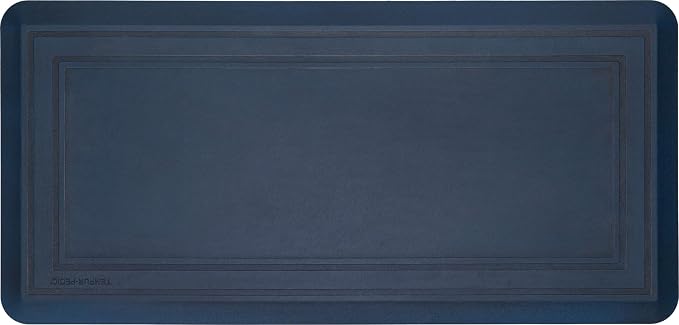 Tempur-Pedic Ultra Comfort Anti-Fatigue Frame Twilight 1' 8" x 3' 6" Kitchen Floor Mat Cushioned Ergonomic Standing Desk Mat Waterproof Non-Skid Foam