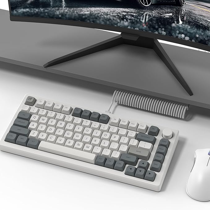 dagaladoo Retro keycaps Japanese Style Double Shot PBT Keycaps Set dye Sublimation Custom Key caps 139keys Grey XDA Profile Key caps Keyboard for Gateron MX Switches Mechanical Keyboard