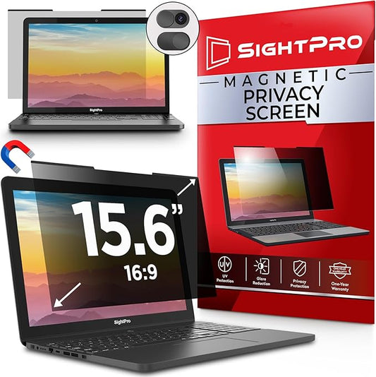 Magnetic Laptop Privacy Screen 15.6 Inch 16:9 - Patented Removable Laptop Privacy Filter Shield and Protector