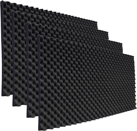 4 Pack Sound Proof Foam Panels for Walls,48x24x2 Inch Egg Acoustic Foam Panel,High Density Fire Resistant Soundproof Foam for Home,Studio,Reducing Noise & Echo