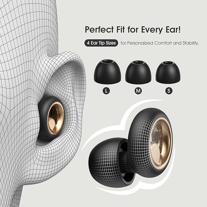 Ear Plugs for Sleeping Noise Cancelling,Soft EarPlugs for Concert,Reusable Ear Plugs for Noise Reduction with 8 EarTips,Silicone Hearing Protectio for Work and Travel(Black)