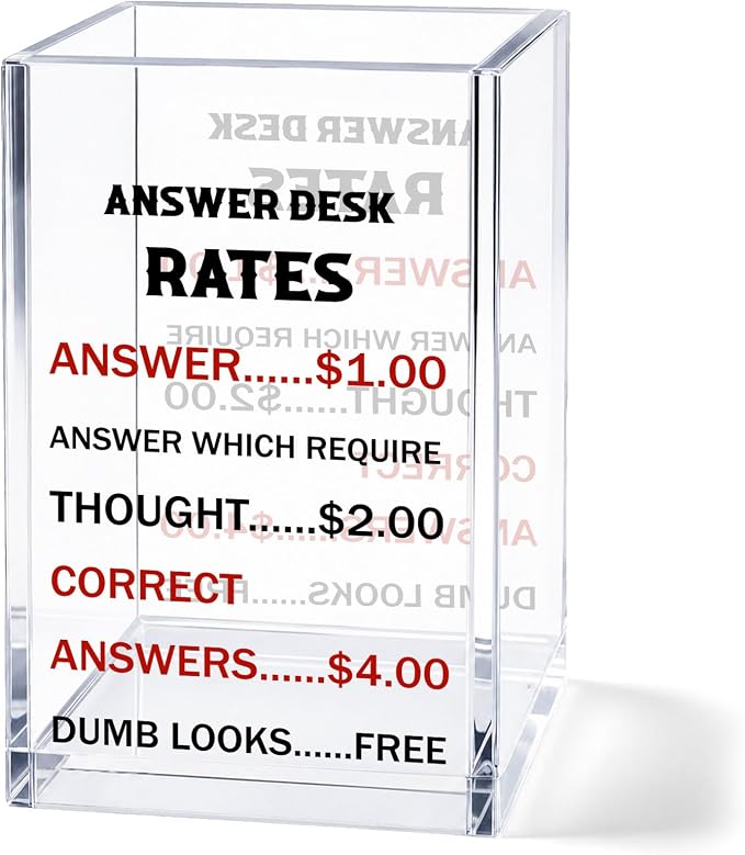Funny Acrylic Pen Holder Cup, Office Desk Decor Pencil Holder Organizer, Coworker Appreciation Gift, Employee Team Gift, Boss Desk Accessories for Women Men