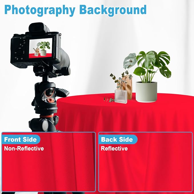 Red Backdrop for Photoshoot, Professional Photo Backdrop Background Curtain for Product Photography, Portraits, Wedding, Party, Live Streaming Video Recording 10X20 FT
