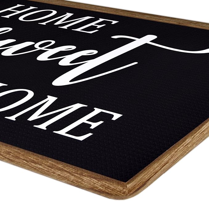 Anti-Fatigue Floor Comfort Mat - 18 x 30 Inch (Farmhouse Black) - Waterproof Non-Slip Rug - Easy to Clean Cushioned Mat for Kitchen, Bathroom, Standing Desk & Office - Achim Home Decor