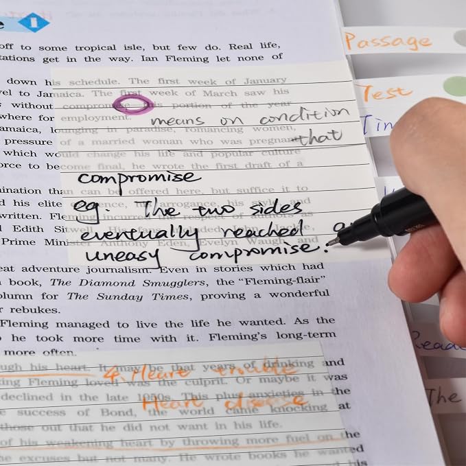 BAYTORY 700 Sheets Transparent Sticky Notes with Lined, Clear Waterproof 3 x 3 inch See Through Memo Pad, Self-Adhesive Translucent Writable Index Tabs for Annotating Books, Study Supplies