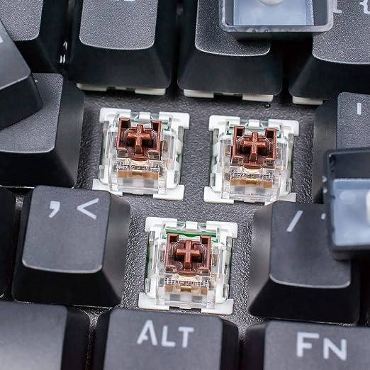 Outemu Brown Switches, 30-Pack, 3-Pin Tactile 50gf Dustproof RGB Key Switches - Replacement Pack for Mechanical Keyboard