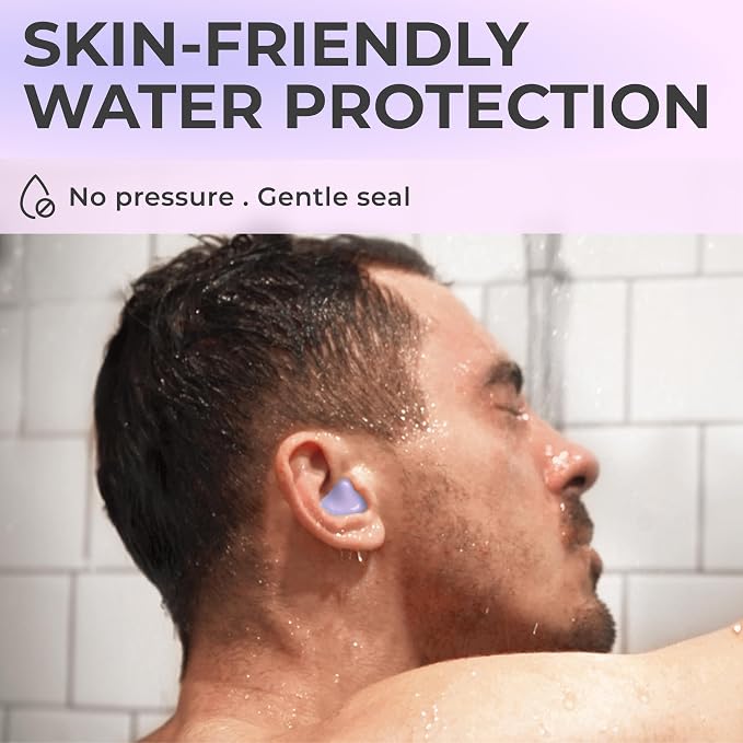 Peace&Quiet PQ Wax Ear Plugs for Sleeping, Swimming - 30 Soft Noise Cancelling Silicone Gel Wax Earplugs for Sleep and Swimmers, Ear Protection with Sound Blocking Level of 32 Db, Lavender