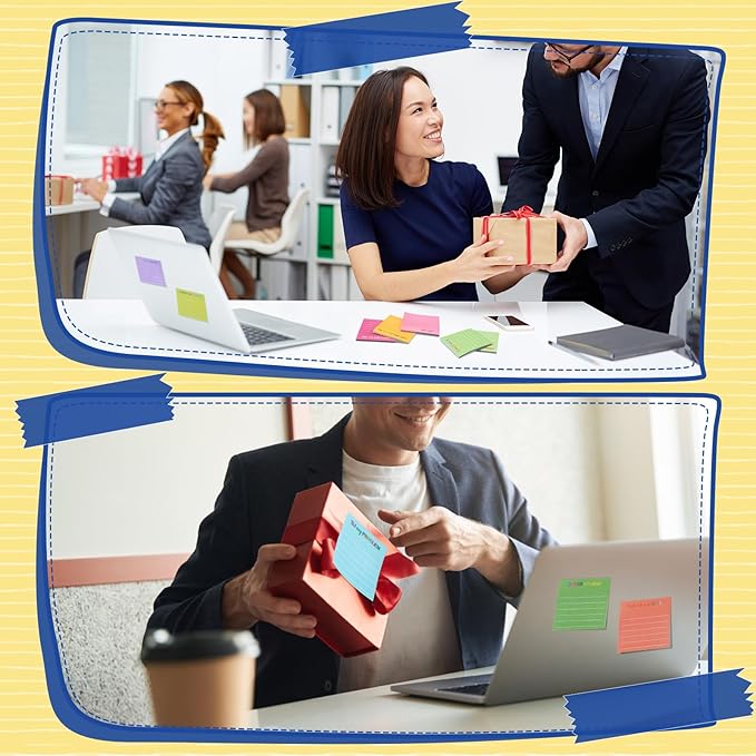 Yinder 24 Pcs Inspirational Sticky Notes Thank You Gift Motivational Sticky Note Pad Employee Appreciation Gift Bulk for Staff Coworker Teacher Nurse Office Groups 3 x 3'' (Funny,Dark Color)