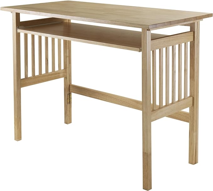 Folding Computer Desk, Beechwood
