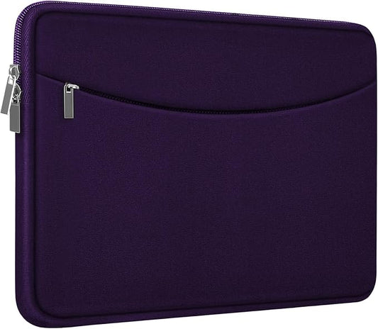 Laptop Sleeve Case 15.6 inch, Shockproof Protective Laptop Cover Carrying Computer Bag with Accessory Pocket Portable Computer Sleeve Compatible with HP, Dell, Lenovo, Asus, Dark Purple