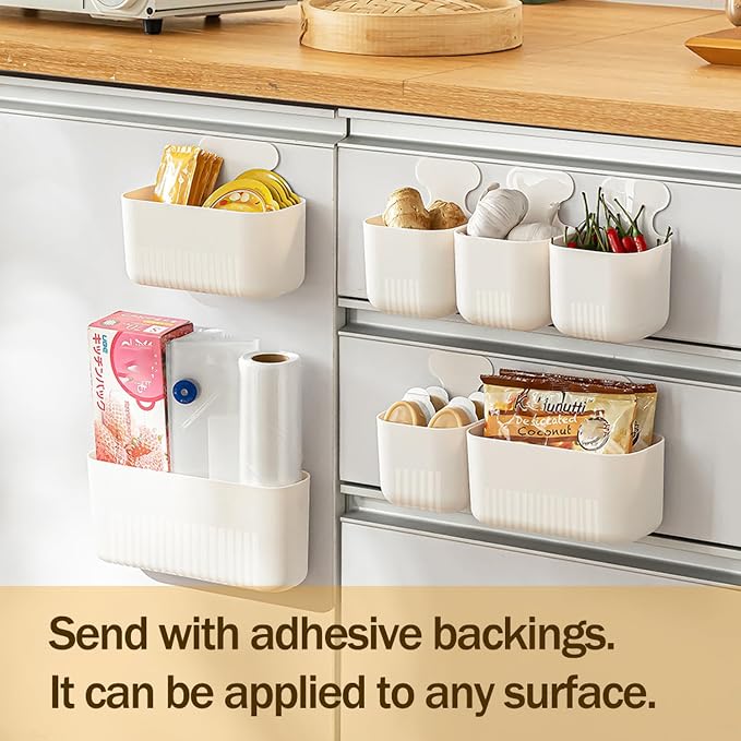Magnetic Cup Storage Holder for Fridge, Locker Magnetic Organizer Bin Basket for Pen,Mail,Card,Laundry,Board,Large Size,White