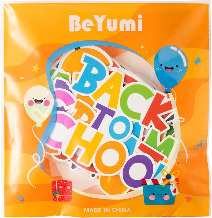BeYumi 52Pcs Back to School Gnome Bulletin Board Decorations Set Motivational DIY Cardstock Cutouts Colorful Welcome Back to School Supplies for Classroom Chalkboard Kindergarten Nursery Wall Decor