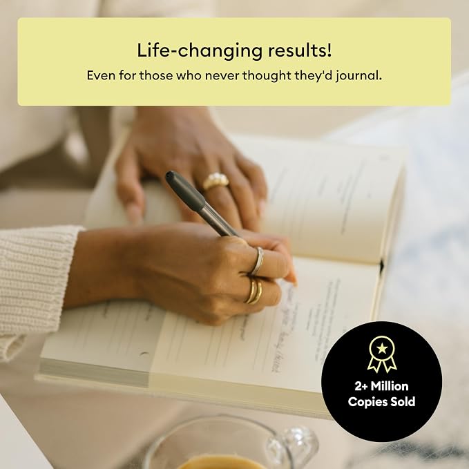 Intelligent Change The Five Minute Journal, Original Daily Gratitude 2025, Reflection Manifestation for Mindfulness, Undated Daily with Gold Foiling, Plastic-Free, Green