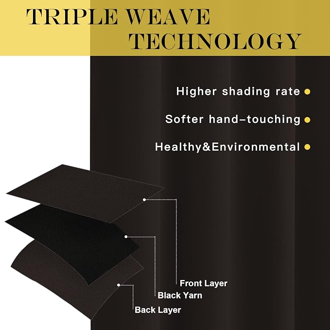 NICETOWN Toffee Brown Blackout Curtains 84 inch Length, Grommet Top Room Darkening Drapes for Bedroom Living Room, Light Blocking Window Covering for Privacy (W66 x L84 Inch, 1 Panel)