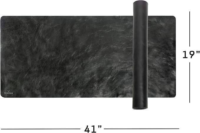 Premium Leather Desk Mat, Full Grain Leather Desk Pad Protector & Desk Blotter, Waterproof Non-Slip Writing Surface for Keyboard, Mouse & Laptop, Desk Pad for Home & Office (Onix, Large)