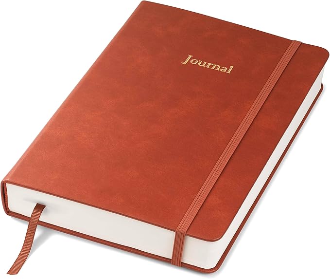 Wykeham's Executive 2026 Undated Daily Journal Planner – Customization Available (Brown, 8.5"×5.5")