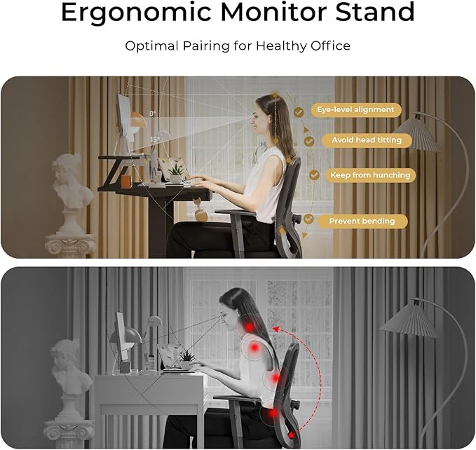 COMHOMA Electric Standing Desk with Drawers, 55 x 24 Inch Sit Stand up Desk with Monitor Stand, Laptop Stand, Height Adjustable Home Office Computer Desks with Memory Preset Controller (Black)