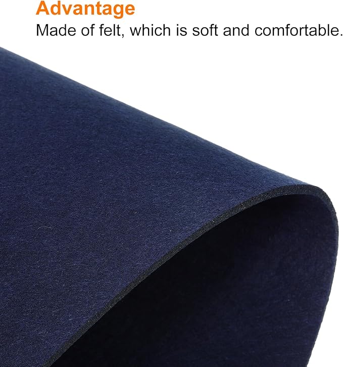 PATIKIL 35"x13" Desk Mat Protector, Felt Dual Side Mouse Pad Writing Mat for Office Home, Blue