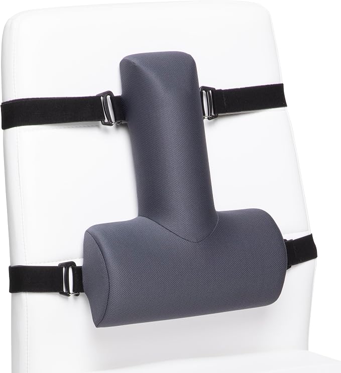 OPTP Thoracic Lumbar Back Support – Posture Support, 16"H x 12"W x 3"D | Full back and lumbar support for improved sitting posture, upper/lower back support for chair & car travel, Made in the USA