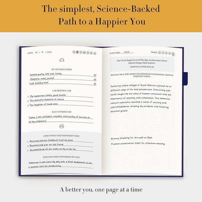 Self-Mastery Journal for Men & Women - Gratitude Journal for Daily Reflection, Mindfulness, and Self-Care - Guided Manifestation Journals - Inspirational Goal Journals with Pen Holder