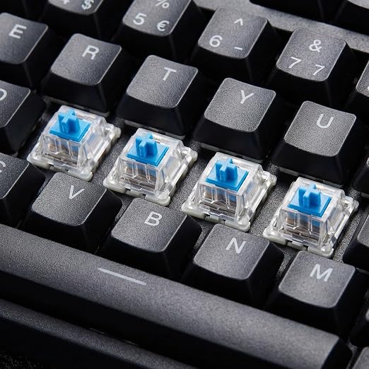 Sibba 40 Pcs Mechanical Keyboard Switches 3 Pin Blue Keyboard Clicker Replacement Clicky Switches Dustproof Clicker Pre-Lubricated Keyboards Accessories for Mechanical Gaming Keyboards