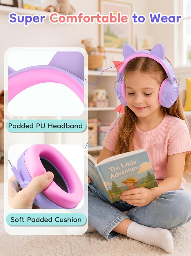 Dr.meter Kids Ear Protection Ear Muffs: 32dB SNR Noise Cancelling Headphones for Kids, Adjustable Noise Reduction Hearing Protection for Autism Sensory, Fireworks, Concert w/Fun Stickers