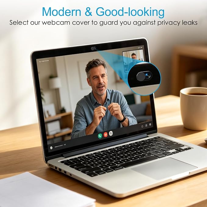 CloudValley Upgrade Magnetic Webcam Cover, [2-Pack] 0.023 inch Metal Camera Cover Slide for Mac, iPad, MacBook Pro, MacBook Air, Laptops, PC/Computer, Tablets, Web Blocker Protect Your Privacy