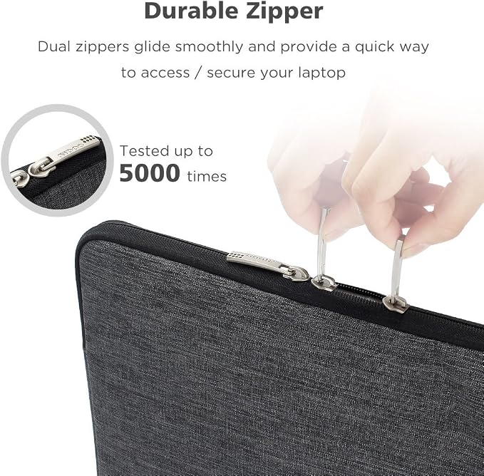 NIDOO 13 Inch Laptop Sleeve Case Water Resistant Bag for 13" MacBook Air M4 M3 2025, MacBook Pro/13 iPad Pro M4/ Surface Pro 10 9/13.4" Dell XPS 13 Plus / 13.3" Latitude 7340 /HP EliteBook ASUS