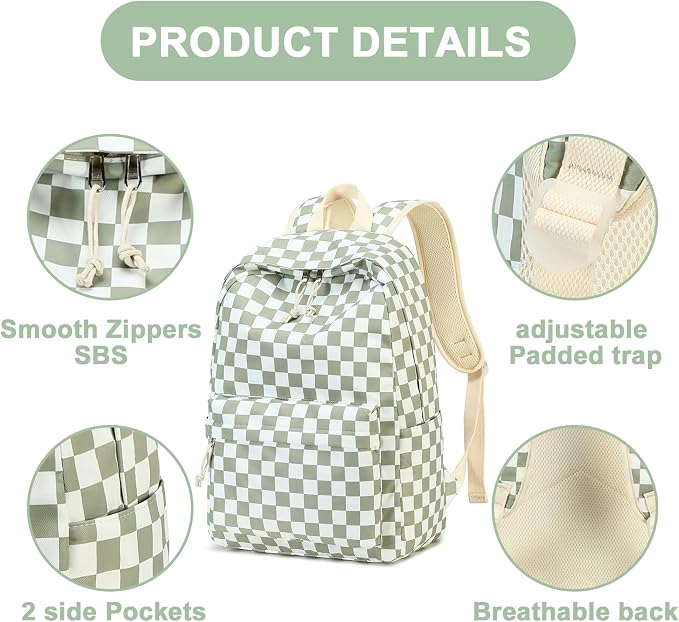 LEDAOU Backpack for Girls School Bag Kids Bookbag Teen Backpack Set Daypack with Lunch Bag and Pencil Case | Kids