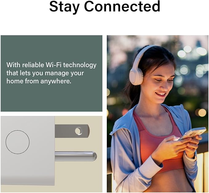 Legrand Radiant® Wi-Fi Matter Smart Plug Matter Hub Required 15A, Easy Setup, Enhanced Compatibility with Apple HomeKit, Google Home, Alexa & SmartThings, Easy Wi-Fi Connectivity w/Matter (1 Pack)