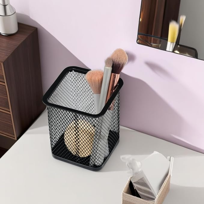 HSYMQ Pen Holder for Desk, Wire Mesh Pencil Cup Holder for Desk Organizer for Office Supplies