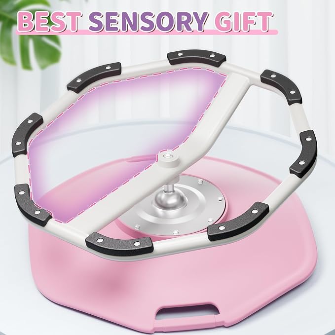KidBloom Spinning Chair for Autistic Kids, Upgrade Handle Sensory Swivel Chair, Autism & ADHD chair, Sit and Spin Autistic Toys for Age 3+
