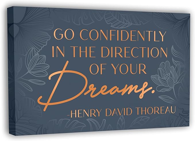 HoneyKICK Motivational Canvas Wall Art for Women - Framed Inspirational Office Decor for Women - Living Room Wall Decor, Office Wall Art, Bedroom Decor - Motivational Wall Decor