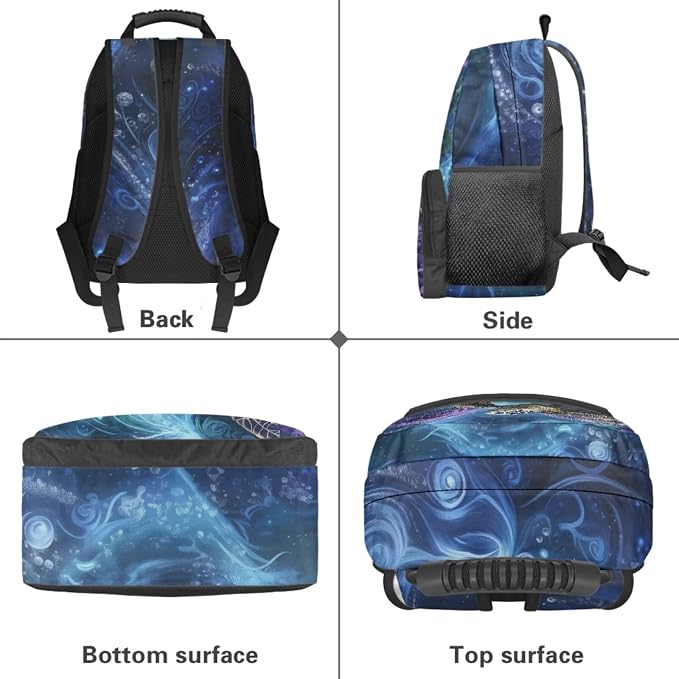 Sea Turtle Backpack Set for Boys Girls, 4PCS Blue School Backpack with Lunch Box & Pencil Case, 17 Inch Lightweight Elementary Bookbag for Kids Ages 6-10