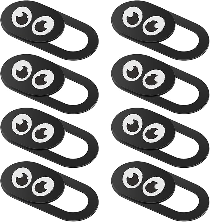 Amabro 8PCS Webcam Cover Slide, Thin Phone Camera Cover Laptop Computer Camera Cover Slide Blocker Slider Lens Cover Protector Protect Privacy Security Fits Desktop PC Tablet Pad(Eye)