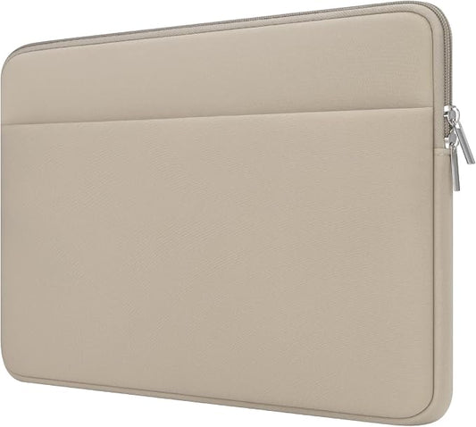 Laptop Sleeve Bag Compatible with 15 to 16 inches MacBook HP Dell Asus Acer Protective Case with Front Pocket Padded Computer Pouch Cover Protective for 15” to 16” Laptop, Khaki