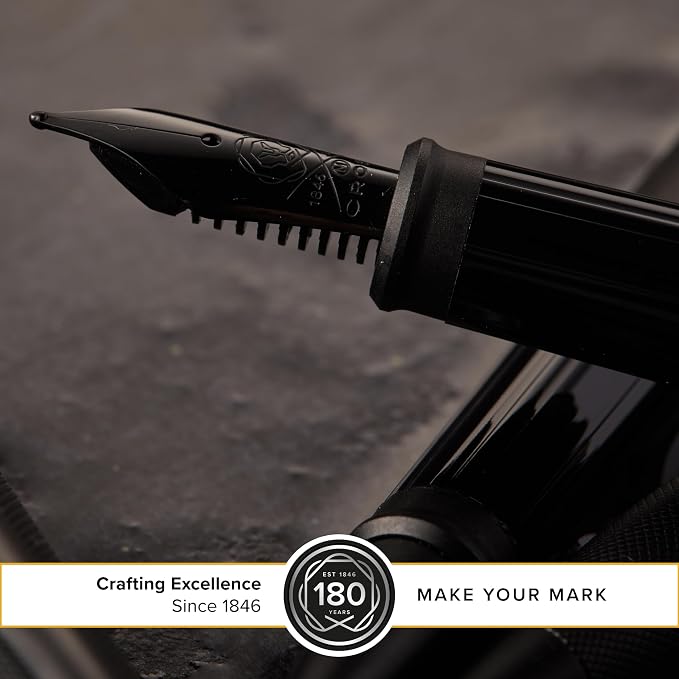 Cross Century II Black PVD Micro-knurl Fine Nib Fountain Pen - Professional Pen for Everyday Use - Smooth Writing - Comfortable Grip - Black Ink - Durable Construction - Includes Gift Box