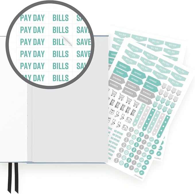 AT-A-GLANCE Budget Planner, Undated Bill Organizer, Weekly & Monthly Expense and Savings Tracker, 5-3/4" x 8-1/4", Foundation, Blue (FDB-200)