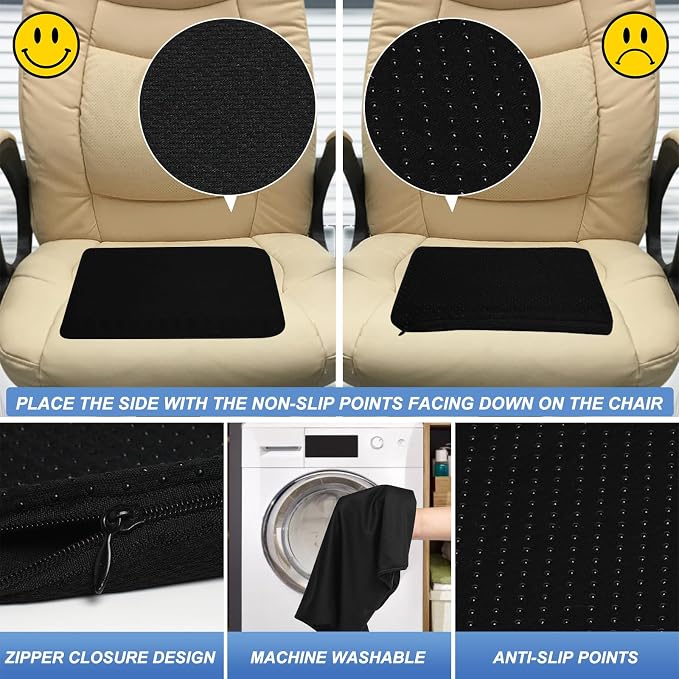 LYUANEC Gel Seat Cushion for Long Sitting - 10" x 7" x 1.4" (Mini) | Gel Cushion for Sitting, Bicycle Back Seat Pressure Relief Cushion for Kids