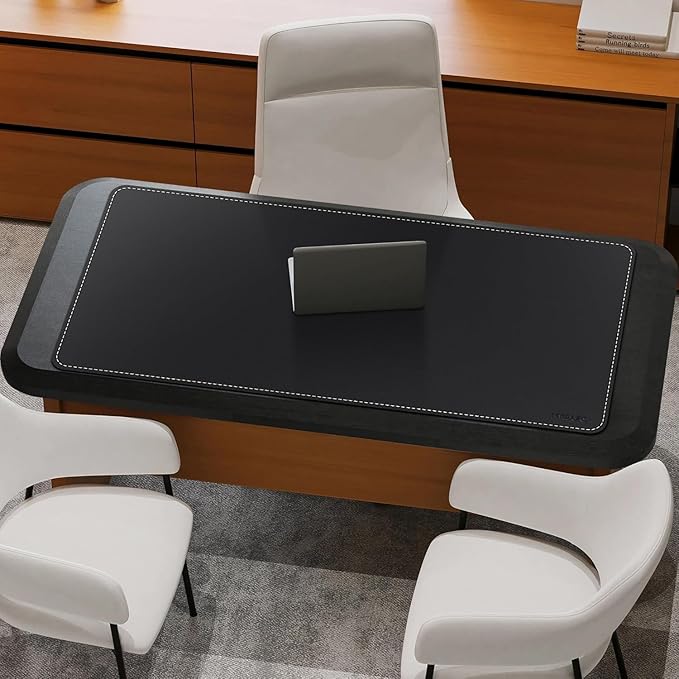 Mydours 55"x28" Extra Large Desk Mat - Full Desk Blotter Pad, Desktop Computer Desk Mat, Waterproof Desk Protector Mat, Large Mouse Pad for Desk for Writing, Workspace, Home and Office (Black)