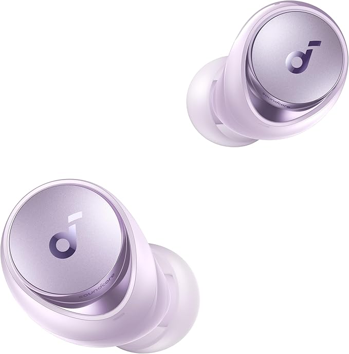 Soundcore by Anker Space A40 Auto-Adjustable Active Noise Cancelling Wireless Earbuds, Reduce Noise by Up to 98%, 50H Playtime, Hi-Res Sound, Comfortable Fit, App Customization, Wireless Charge
