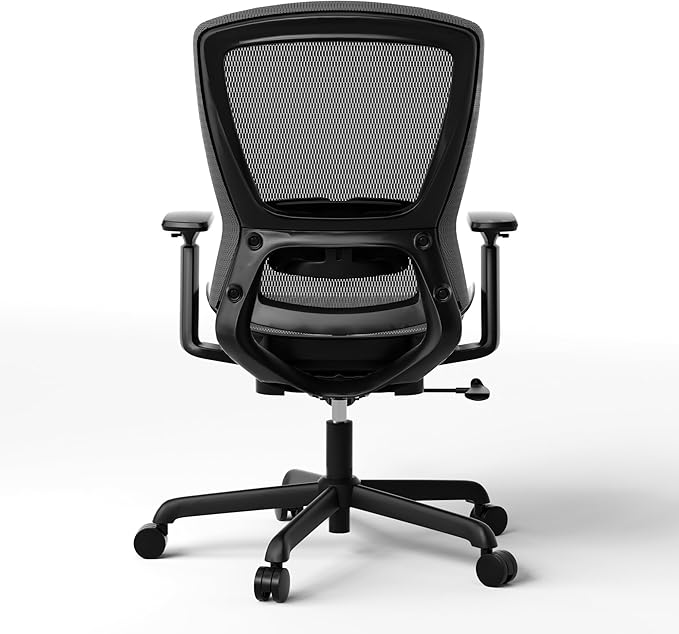 ELABEST T96 Mesh Office Chair,Ergonomic Computer Desk Chair,Sturdy Task Chair- Adjustable Lumbar Support & Armrests,Tilt Function,Comfort Wide Seat,Swivel Home Office Chair