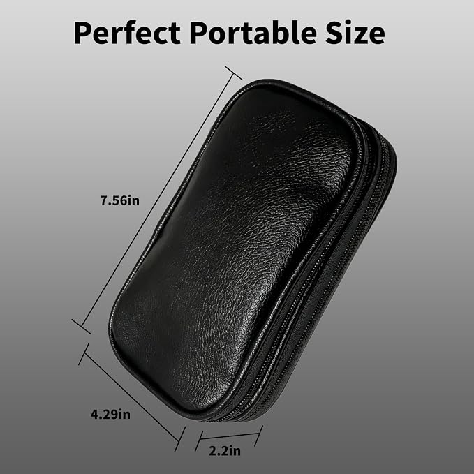 Leather Electronic Organizer Bag, Waterproof Travel Tech Pouch for Cord, Cable, Charger, Phone & Accessories (White)