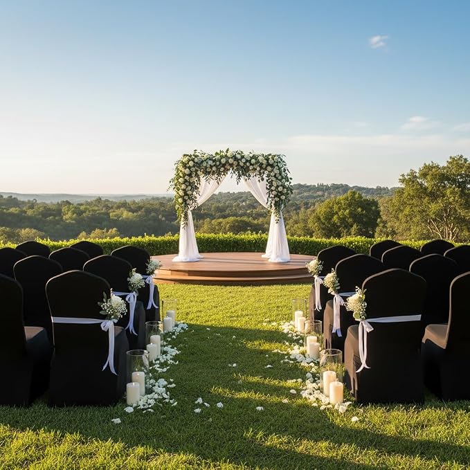 Spandex Dining Chair Cover Covers Slipcover for Wedding Decoration (Black) | chair slipcovers Seat Cover banquet party dining room decoration forros para sillas de comedor