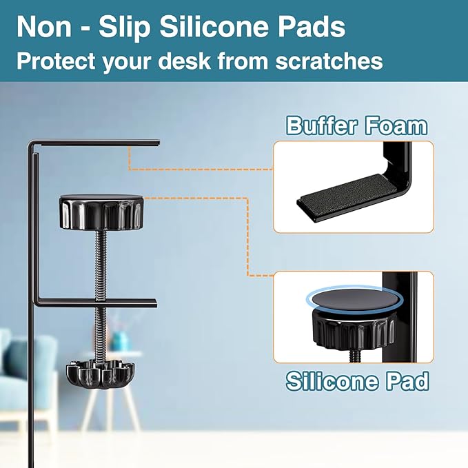 No Drill Under Desk Cable Management Tray, SONATURE 15.7" Cord Organizer for Table, Clamp Mount Desk Cable Management, Premium Carbon Steel Cable Organizer for Office, Home (Black)