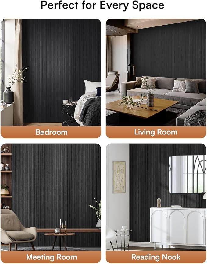 SODOCT 6 Pack Large Acoustic Panels, 47.2" X 23.6" X 0.5" Sound Proof Panels for Walls, High Density Sound Absorbing Panels for Home Studio & Office, Black