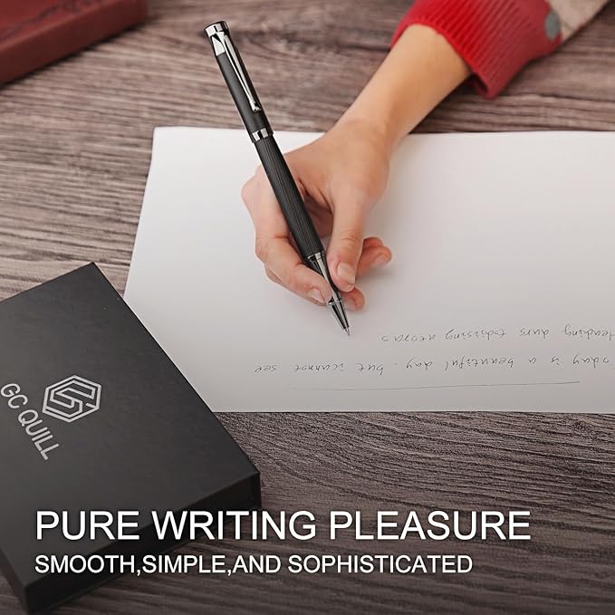 GC QUILL Fancy Rollerball Pen Set with Bookmark, Luxury Gift Pen for Journaling Writing, Executive Gifting - MU-30