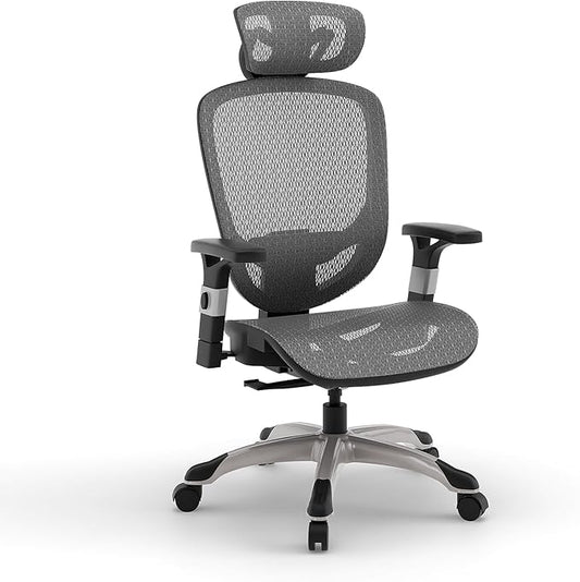 STAPLES Ergonomic Task Chair, Mesh, Ergonomic, Lumbar Support, Swivel, Gray